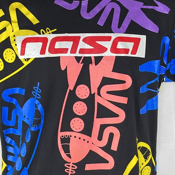 NASA Neon Color Spaceship T-Shirt - Picture 3 of 4